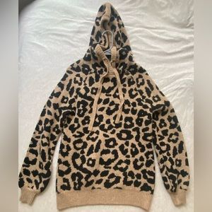 Loft Oversized Cheetah Hoodie